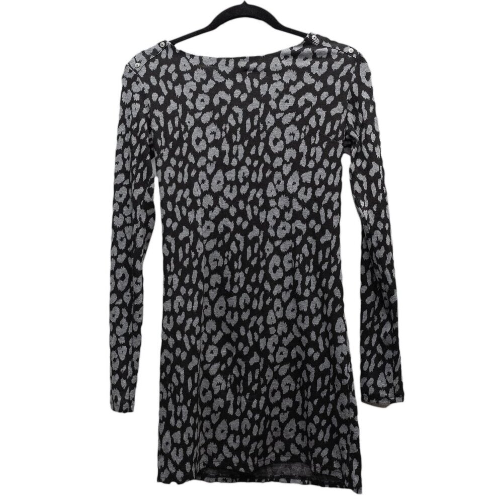 Mavi Grey Leopard Print Dress - Fierce & Casual Elegance, Size XS